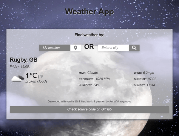 Local Weather app